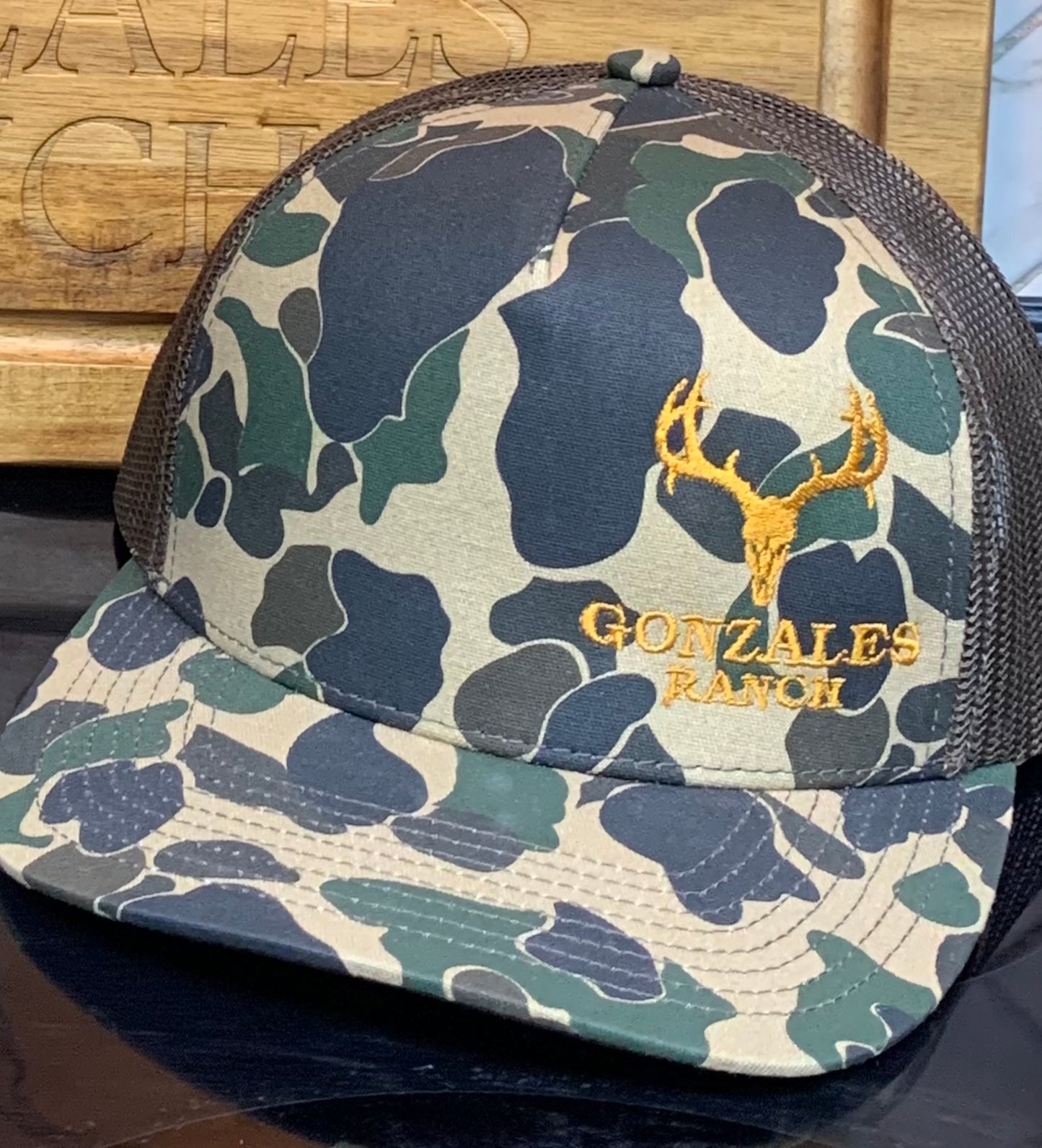 Legacy Logo Brown Camo Trucker Hat