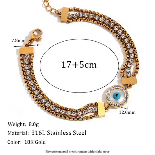 Multi Style 18K Gold Plated Steel Chain Bracelets - FGS