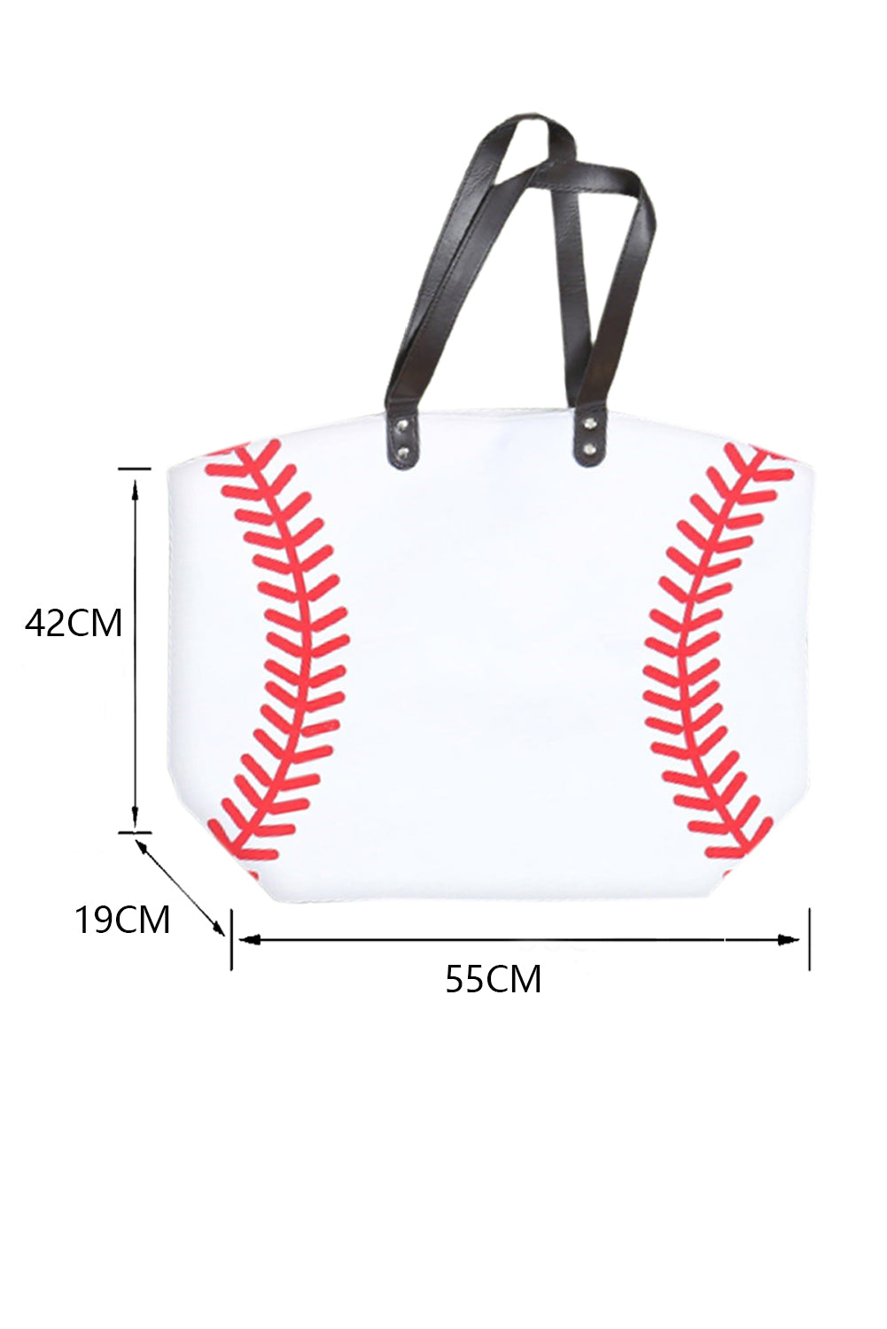 Baseball Canvas Large Tote Bag