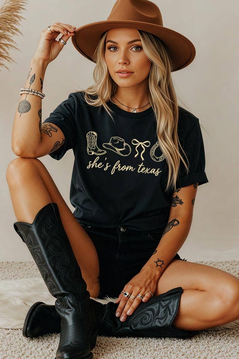 She’s From Texas Graphic Heavy Cotton Tee