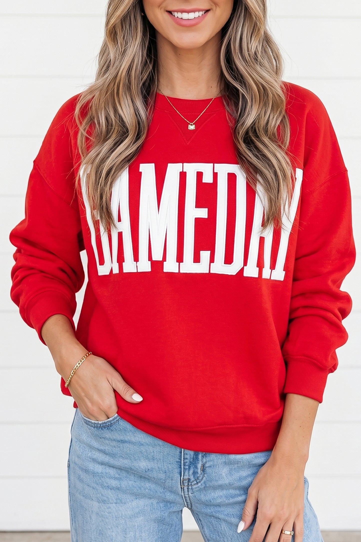 GAMEDAY Embroidered Patch Sweatshirt