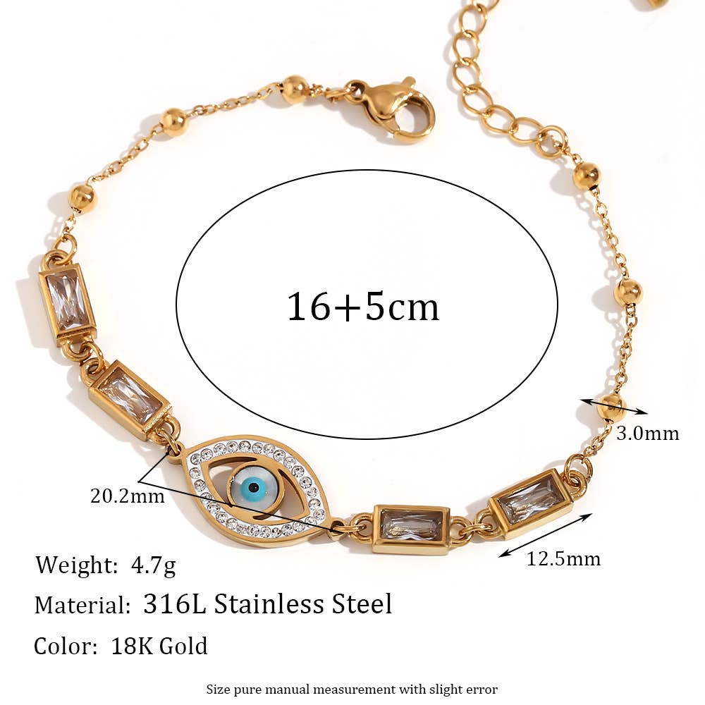 Multi Style 18K Gold Plated Steel Chain Bracelets - FGS