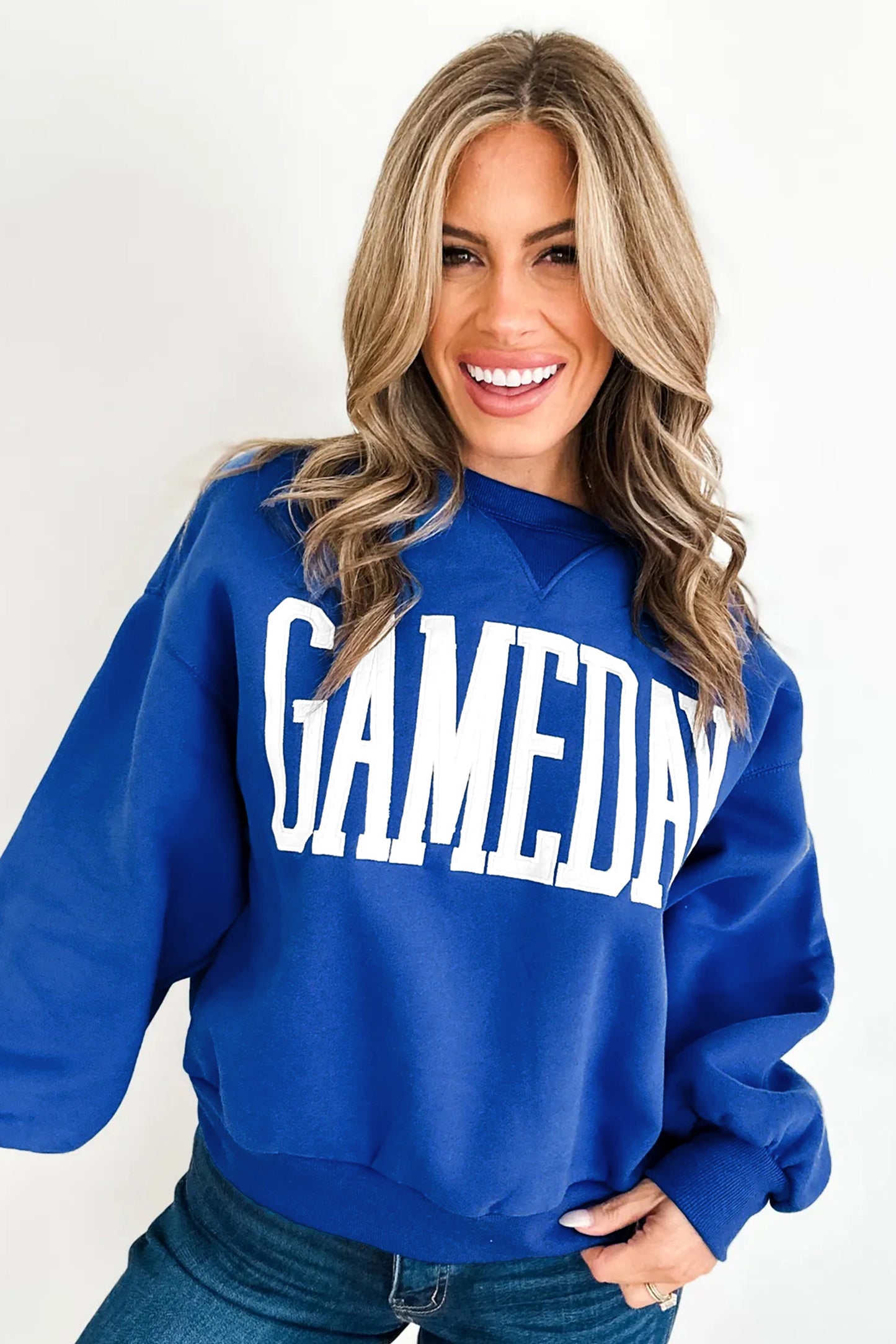 GAMEDAY Embroidered Patch Sweatshirt