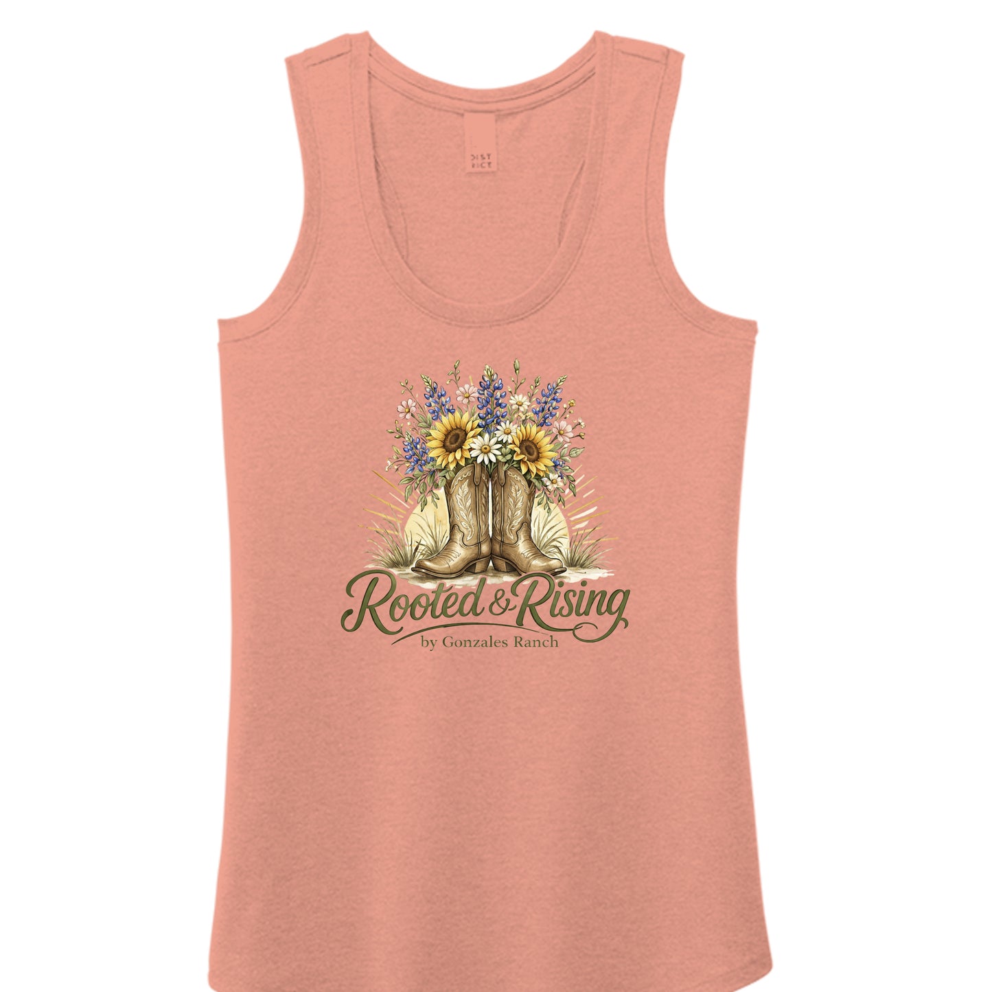 Heathered Dusty Peach - DM138L - FRONT
